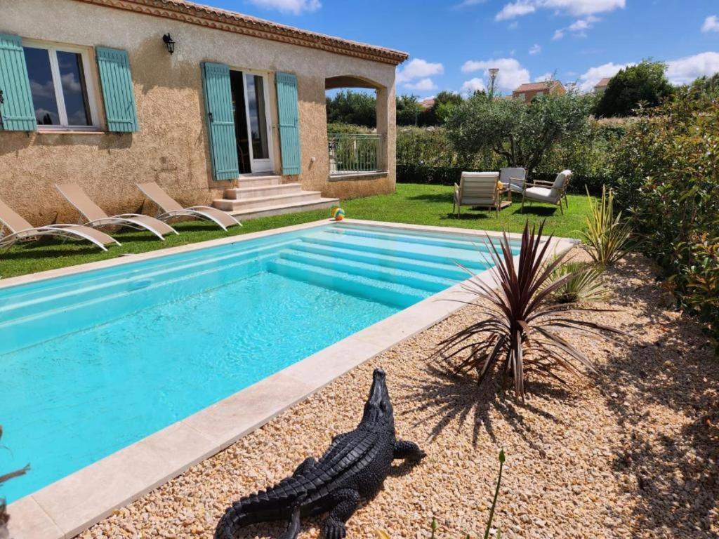 Villa Piscine Uzes A Pied 6 Personnes Farandole Exterior foto