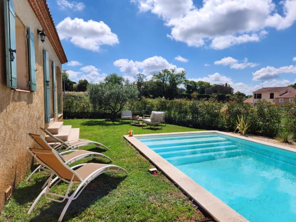 Villa Piscine Uzes A Pied 6 Personnes Farandole Exterior foto