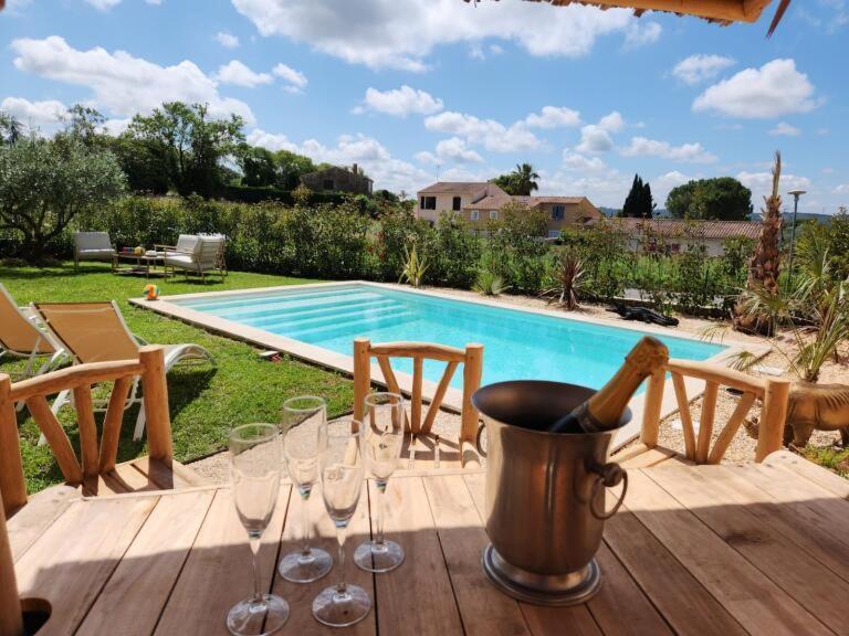 Villa Piscine Uzes A Pied 6 Personnes Farandole Exterior foto